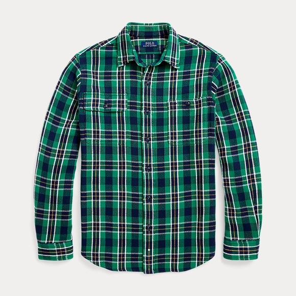 Polo Ralph Lauren Men Plus Size XXL Classic Fit Plaid Flannel long sleeve‎ shirt